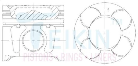 Поршни ремонт +0.40mm y13dt/z13dt TEIKIN 56605A040