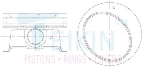 Поршень із пальцем +0.25мм (к-кт на двигун) aveo TEIKIN 58117-025