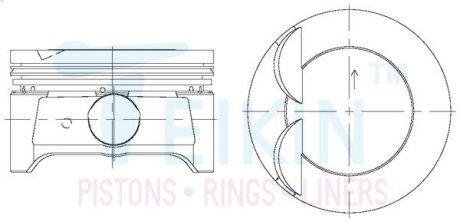 Поршни ремонт peugeot ew10a TEIKIN 67107050