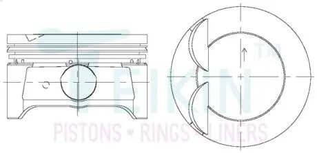 Поршни ремонт peugeot ew10a TEIKIN 67107050