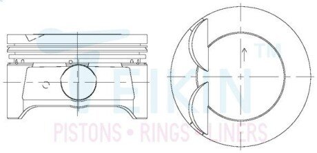Поршень із пальцем std (к-кт на двигун) ew10a TEIKIN 67107-STD