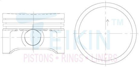 Поршень із пальцем +0.50мм (к-кт на двигун) d4f TEIKIN 70104-050