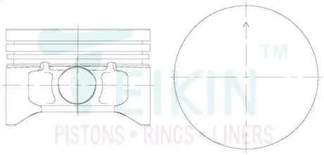 Поршень с пальцем (к-кт на двигатель) d7f, TEIKIN 70105-STD