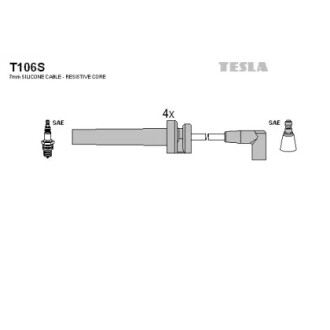 Комплект проводов зажигания TESLA T106S