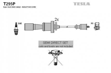 Комплект проводів запалювання TESLA T295P (фото 1)