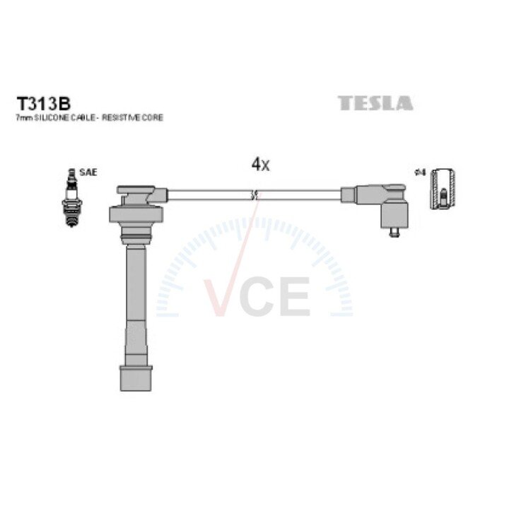 Комплект проводов зажигания TESLA T313B (фото 1)