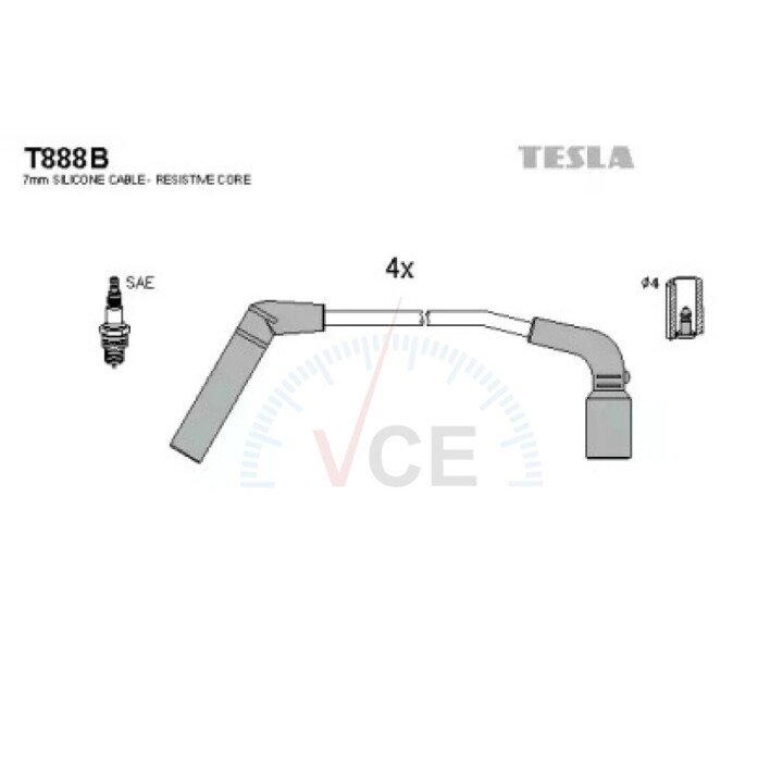 Комплект проводов зажигания TESLA T888B (фото 1)