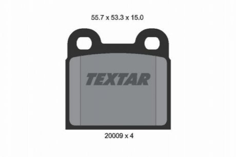 Тормозные колодки TEXTAR 2000906 (фото 1)