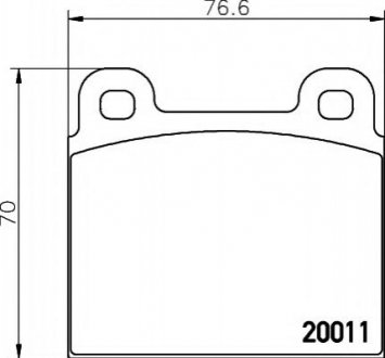 Комплект тормозных колодок, дисковый тормоз TEXTAR 2001104 (фото 1)