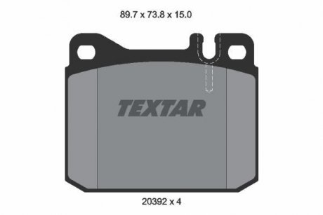 Тормозные колодки TEXTAR 2039204 (фото 1)