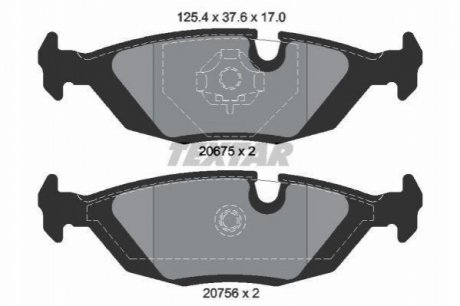 Комплект гальмівних колодок, дискове гальмо TEXTAR 2067502