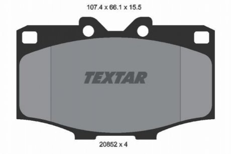 Комплект тормозных колодок, дисковый тормоз TEXTAR 2085201 (фото 1)