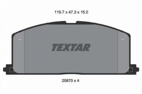 Тормозные колодки TEXTAR 2087001