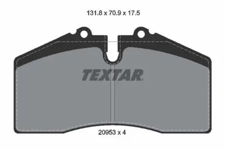 Комплект тормозных колодок, дисковый тормоз TEXTAR 2095302