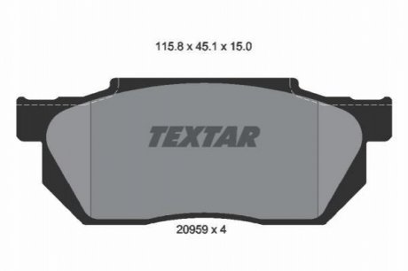 Тормозные колодки TEXTAR 2095901