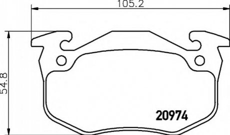 Комплект тормозных колодок, дисковый тормоз TEXTAR 2097401 (фото 1)