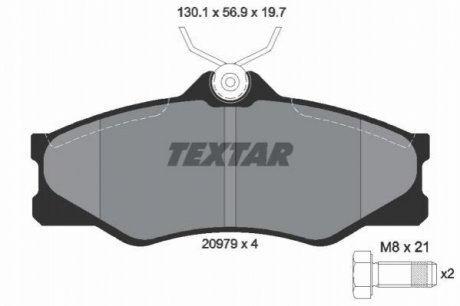 Тормозные колодки TEXTAR 2097904