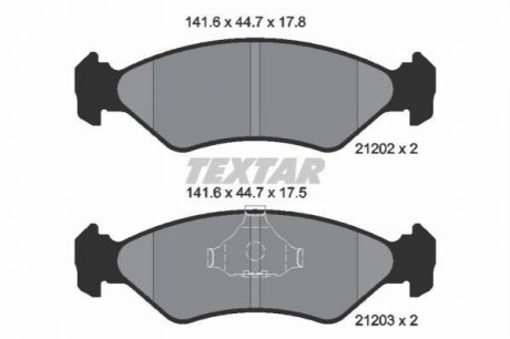 Гальмівні колодки TEXTAR 2120203