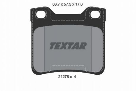 Комплект тормозных колодок, дисковый тормоз TEXTAR 2127803