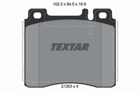 Комплект гальмівних колодок, дисковий гальмо TEXTAR 2130304 (фото 1)