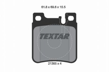 Комплект гальмівних колодок, дискове гальмо TEXTAR 2130501