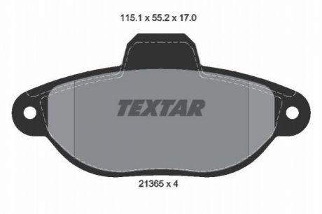 Гальмівні колодки TEXTAR 2136502