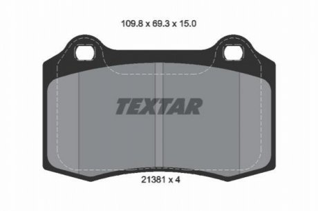 Комплект тормозных колодок, дисковый тормоз TEXTAR 2138102