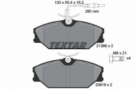 Тормозные колодки TEXTAR 2138802 (фото 1)