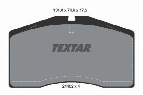 Гальмівні колодки TEXTAR 2140201