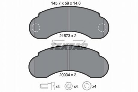 Гальмівні колодки TEXTAR 2157302