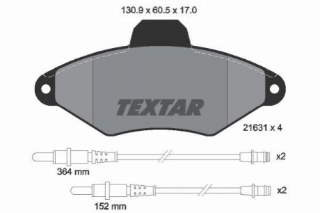 Тормозные колодки TEXTAR 2163102