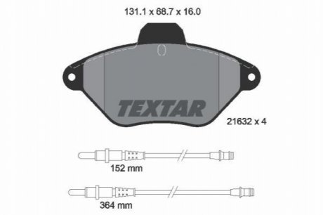 Тормозные колодки TEXTAR 2163201 (фото 1)