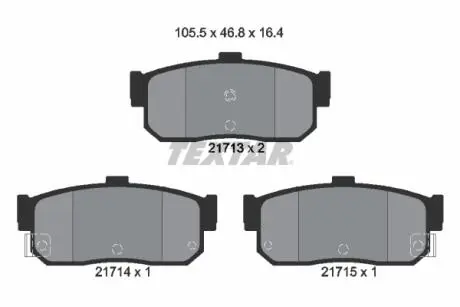 Комплект тормозных колодок, дисковый тормоз TEXTAR 2171301