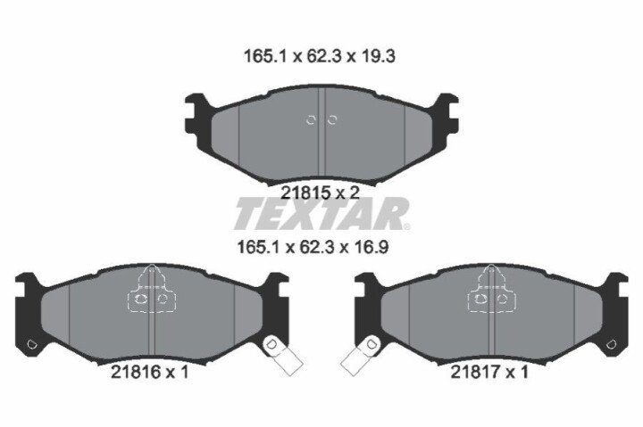 Тормозные колодки TEXTAR 2181501 (фото 1)