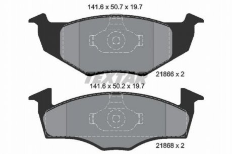 Комплект тормозных колодок, дисковый тормоз TEXTAR 2186603