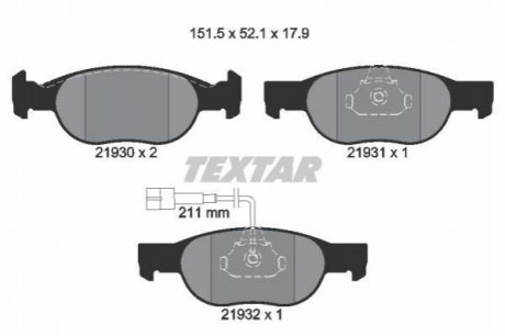 Тормозные колодки TEXTAR 2193002 (фото 1)