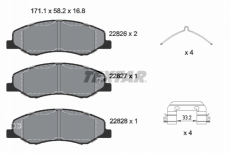 Гальмівні колодки TEXTAR 2282601