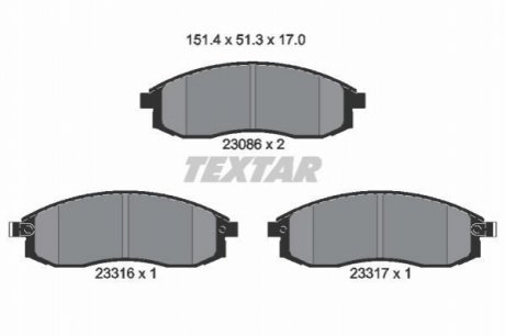 Тормозные колодки TEXTAR 2308601 (фото 1)