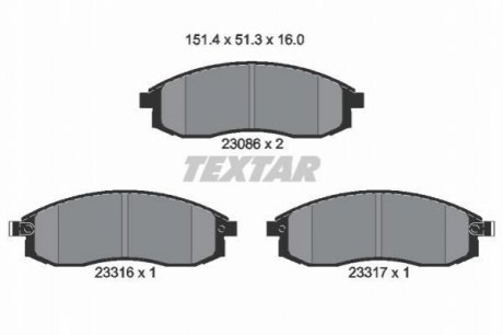 Тормозные колодки TEXTAR 2308602
