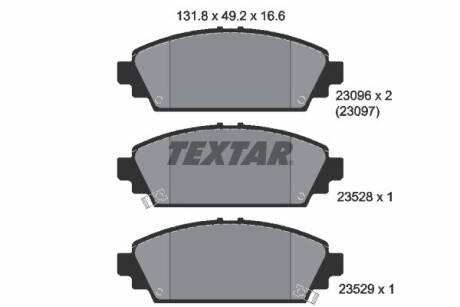 Гальмівні колодки TEXTAR 2309601