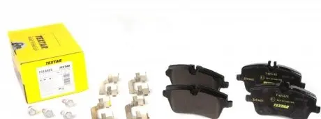 Комплект тормозных колодок, дисковый тормоз TEXTAR 2314401