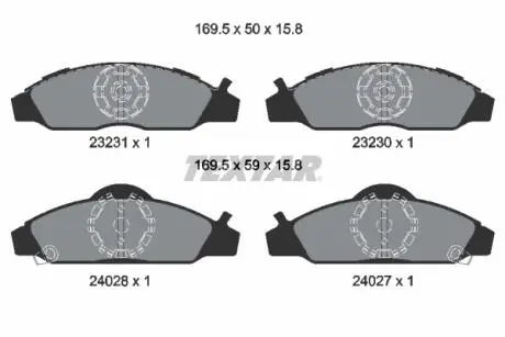 Гальмівні колодки TEXTAR 2323101