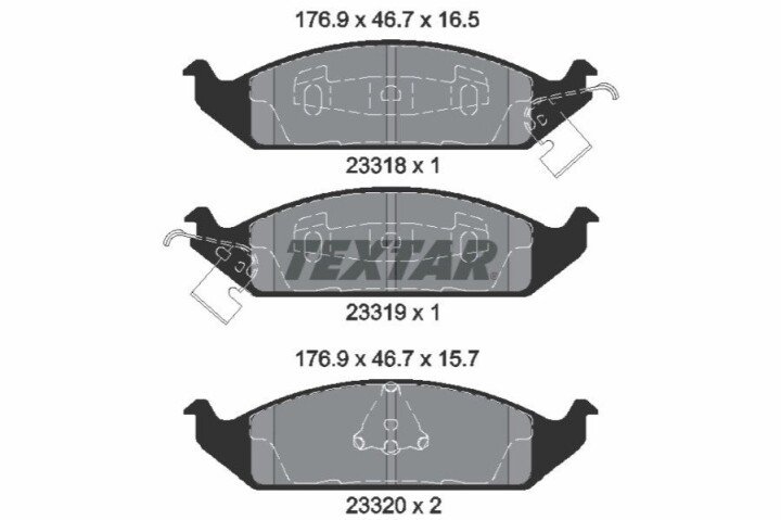 Гальмівні колодки TEXTAR 2331801 (фото 1)