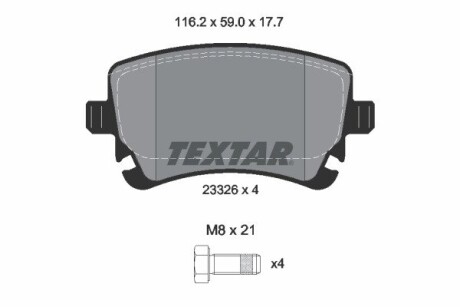 Гальмівні колодки TEXTAR 2332611