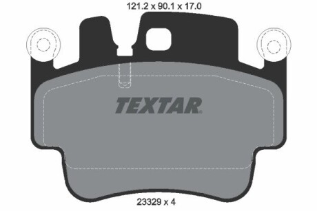 Комплект гальмівних колодок, дискове гальмо TEXTAR 2332902