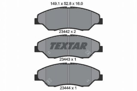 Гальмівні колодки TEXTAR 2344201 (фото 1)