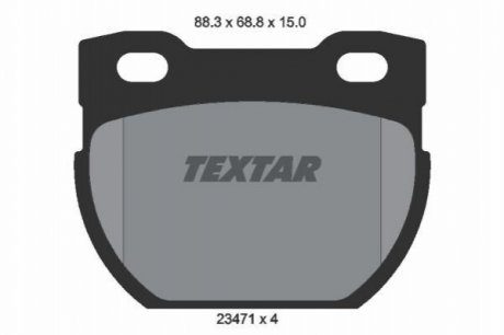 Комплект тормозных колодок, дисковый тормоз TEXTAR 2347101
