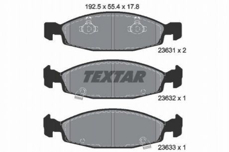 Тормозные колодки TEXTAR 2363101