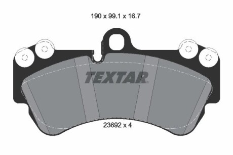 Гальмівні колодки TEXTAR 2369281