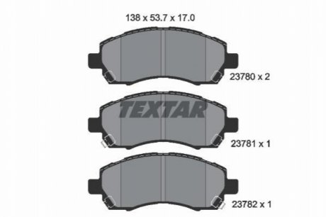Тормозные колодки TEXTAR 2378001